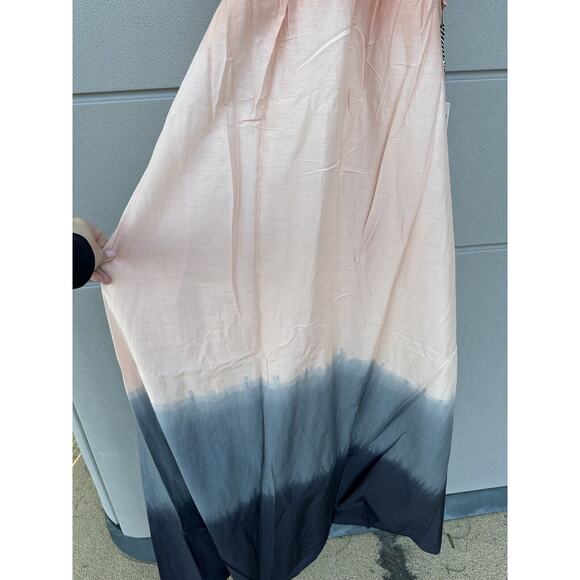 St Roche Dream Maxi Dress Halter Pockets Pink Black Resortwear Silk Blend Sz 10 - Picture 8 of 15